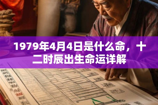 1979年4月4日是什么命,十二时辰出生命运详解 1979年4月4日是什么命,十二时辰出生命运详解