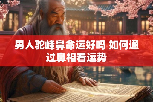 男人驼峰鼻命运好吗 如何通过鼻相看运势