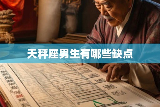天秤座男生有哪些缺点 天秤座男生有哪些缺点