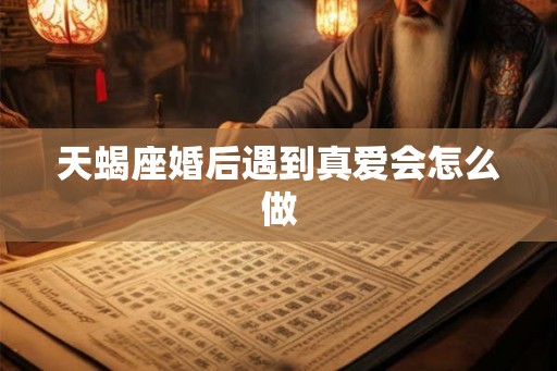 天蝎座婚后遇到真爱会怎么做
