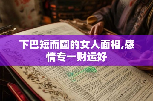 下巴短而圆的女人面相,感情专一财运好