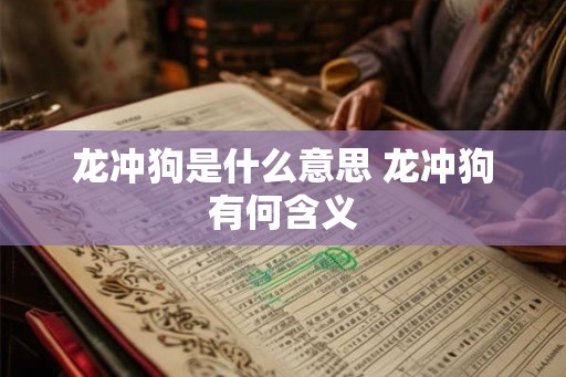 龙冲狗是什么意思 龙冲狗有何含义