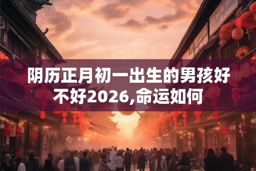阴历正月初一出生的男孩好不好2026,命运如何