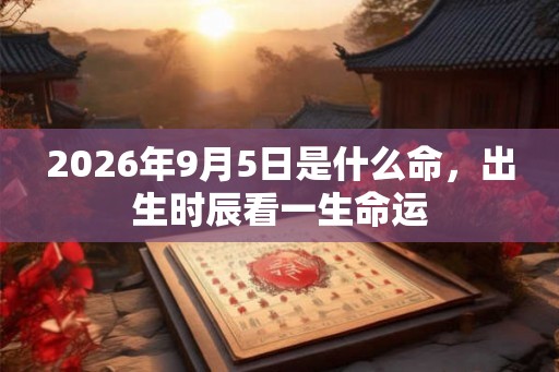 2026年9月5日是什么命，出生时辰看一生命运