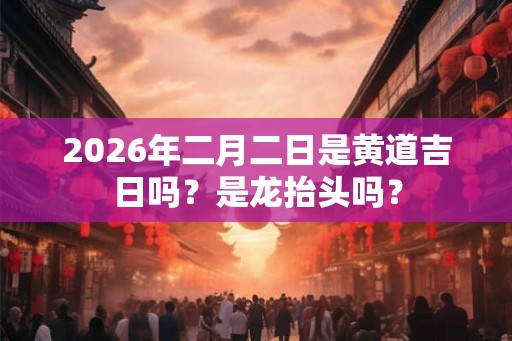 2026年二月二日是黄道吉日吗？是龙抬头吗？