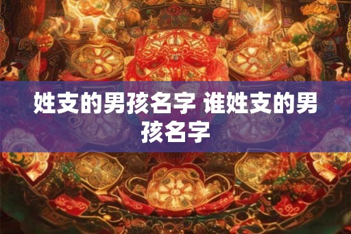 姓支的男孩名字 谁姓支的男孩名字 姓支的男孩名字 谁姓支的男孩名字