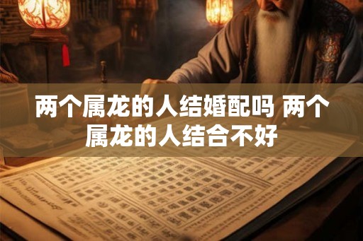两个属龙的人结婚配吗 两个属龙的人结合不好