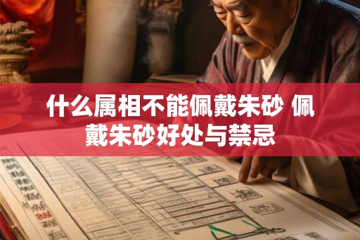 什么属相不能佩戴朱砂 佩戴朱砂好处与禁忌