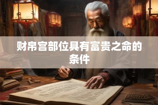 财帛宫部位具有富贵之命的条件