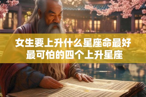 女生要上升什么星座命最好 最可怕的四个上升星座