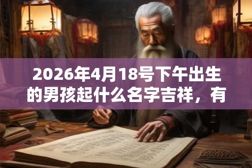 2026年4月18号下午出生的男孩起什么名字吉祥，有什么名字推荐？