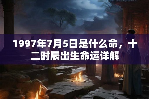 1997年7月5日是什么命，十二时辰出生命运详解