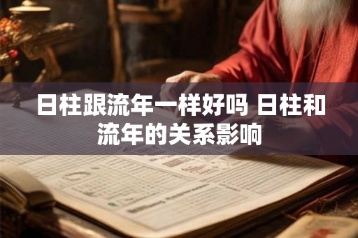 日柱跟流年一样好吗 日柱和流年的关系影响