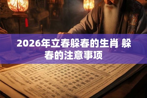 2026年立春躲春的生肖 躲春的注意事项