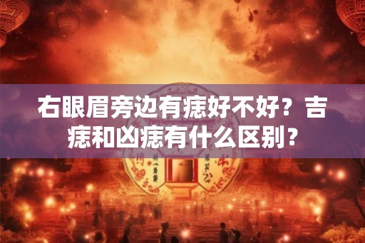 右眼眉旁边有痣好不好?吉痣和凶痣有什么区别? 右眼眉旁边有痣好不好?吉痣和凶痣有什么区别?