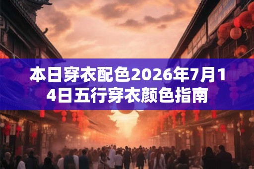 本日穿衣配色2026年7月14日五行穿衣颜色指南
