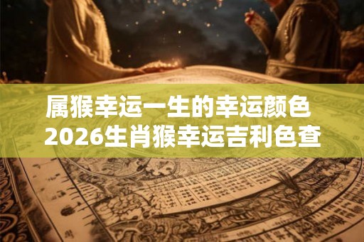 属猴幸运一生的幸运颜色 2026生肖猴幸运吉利色查询