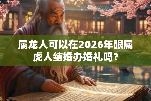 属龙人可以在2026年跟属虎人结婚办婚礼吗？