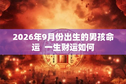 2026年9月份出生的男孩命运 一生财运如何 2026年9月份出生的男孩命运 一生财运如何