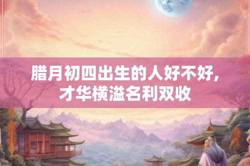 腊月初四出生的人好不好,才华横溢名利双收