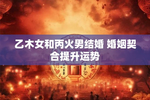乙木女和丙火男结婚 婚姻契合提升运势 乙木女和丙火男结婚 婚姻契合提升运势