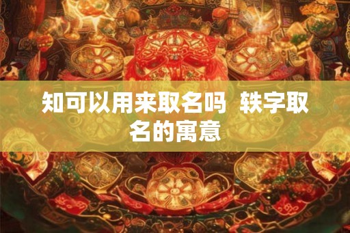 知可以用来取名吗  轶字取名的寓意