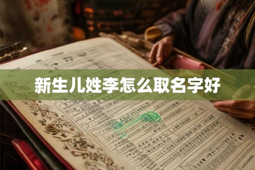 新生儿姓李怎么取名字好