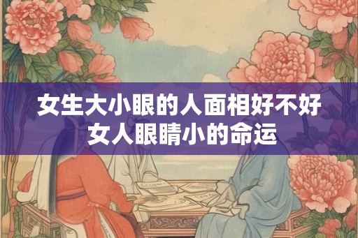 女生大小眼的人面相好不好 女人眼睛小的命运