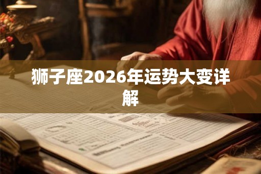 狮子座2026年运势大变详解