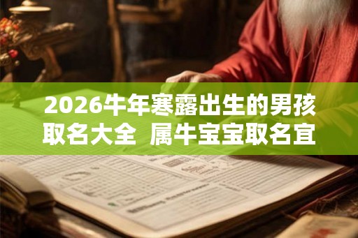 2026牛年寒露出生的男孩取名大全  属牛宝宝取名宜用字