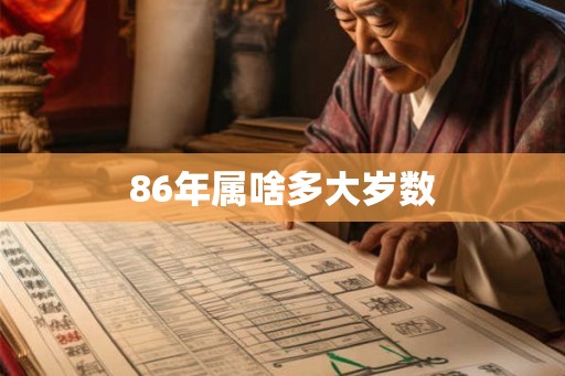 86年属啥多大岁数