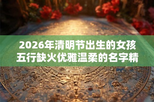 2026年清明节出生的女孩五行缺火优雅温柔的名字精选