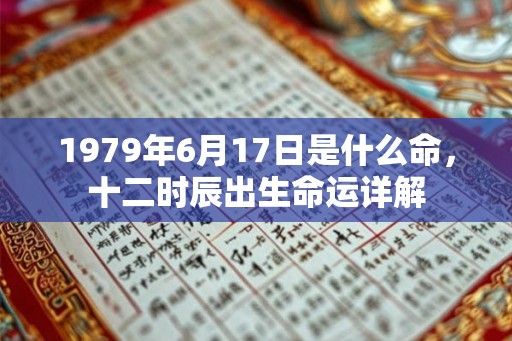 1979年6月17日是什么命,十二时辰出生命运详解 1979年6月17日是什么命,十二时辰出生命运详解