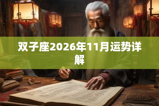 双子座2026年11月运势详解