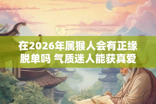 在2026年属猴人会有正缘脱单吗 气质迷人能获真爱
