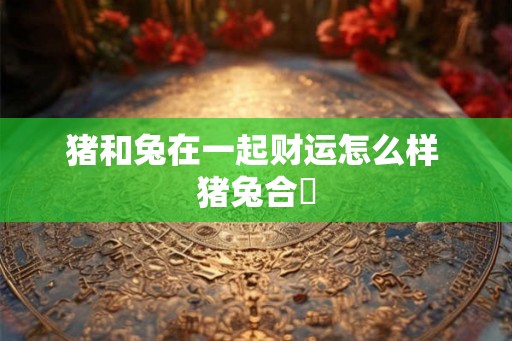 猪和兔在一起财运怎么样 猪兔合財