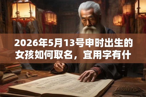 2026年5月13号申时出生的女孩如何取名，宜用字有什么