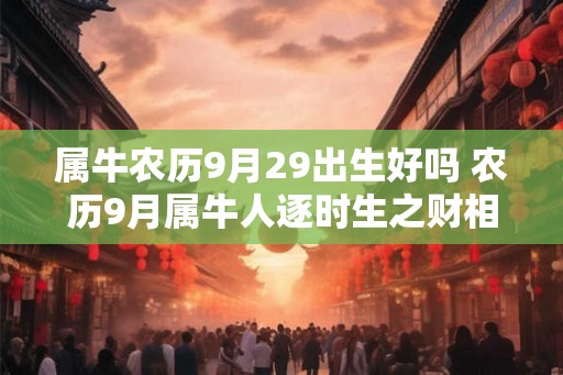 属牛农历9月29出生好吗 农历9月属牛人逐时生之财相