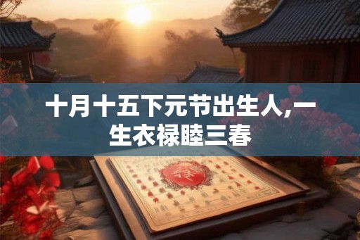 十月十五下元节出生人,一生衣禄睦三春 十月十五下元节出生人,一生衣禄睦三春