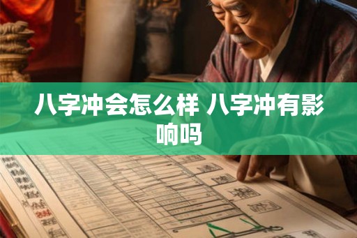 八字冲会怎么样 八字冲有影响吗