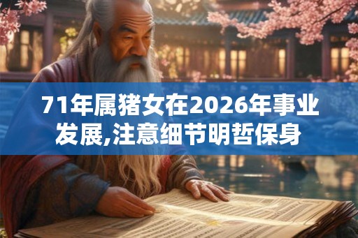 71年属猪女在2026年事业发展,注意细节明哲保身
