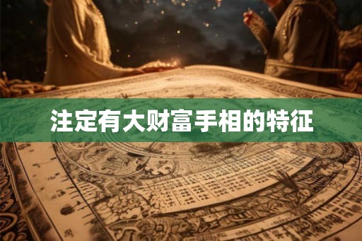 注定有大财富手相的特征