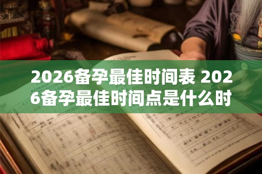 2026备孕最佳时间表 2026备孕最佳时间点是什么时候