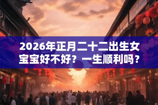 2026年正月二十二出生女宝宝好不好？一生顺利吗？