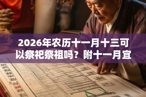 2026年农历十一月十三可以祭祀祭祖吗？附十一月宜祭祖的日子