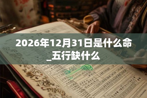 2026年12月31日是什么命_五行缺什么