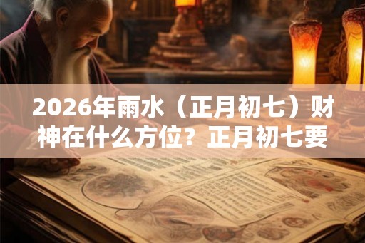 2026年雨水（正月初七）财神在什么方位？正月初七要迎财神吗？