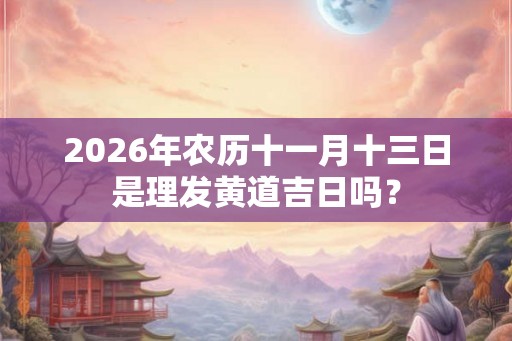 2026年农历十一月十三日是理发黄道吉日吗？