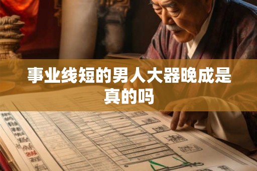 事业线短的男人大器晚成是真的吗 事业线短的男人大器晚成是真的吗