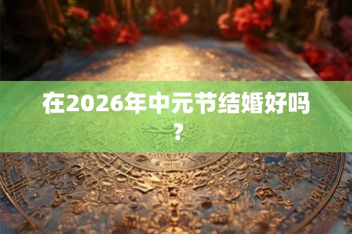 在2026年中元节结婚好吗？